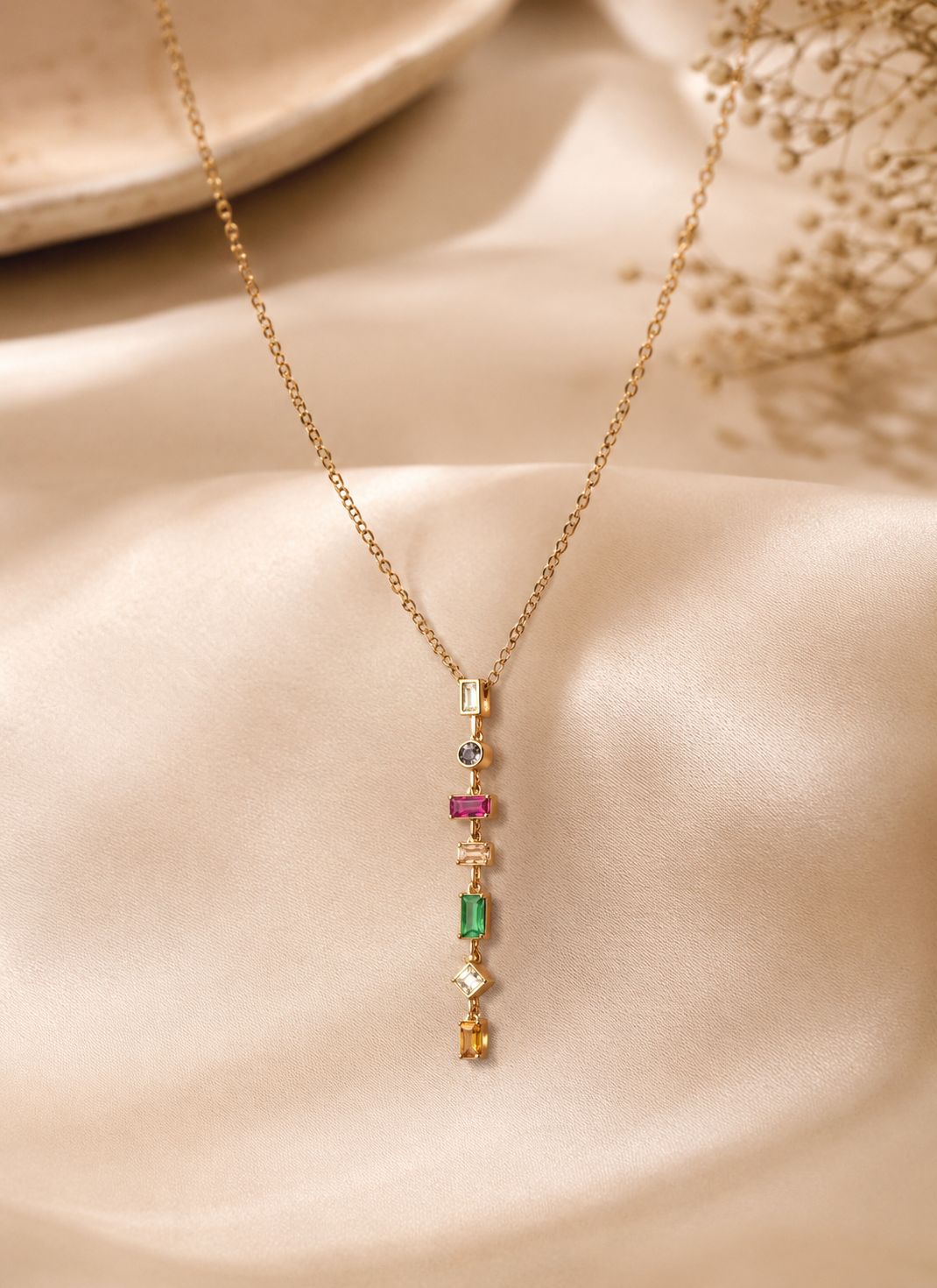 Prism Cascade Y Necklace