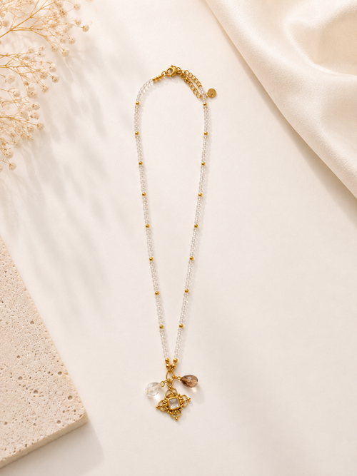 Celeste Crystal Charm Necklace