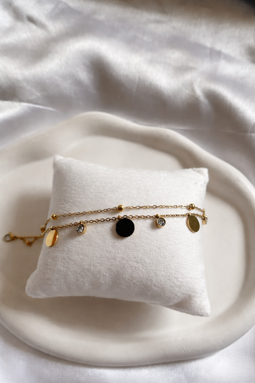 Gold Charm Chain Bracelet
