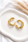 Lune Double Hoops