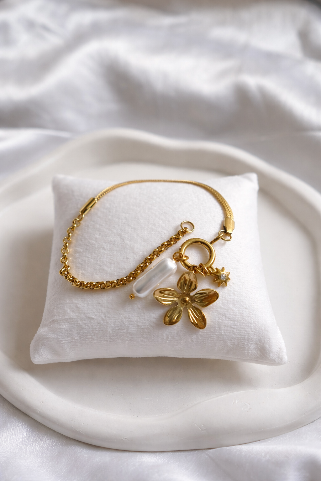 Floral Charm Bracelet