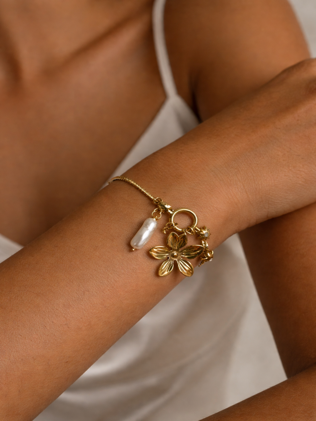 Floral Charm Bracelet