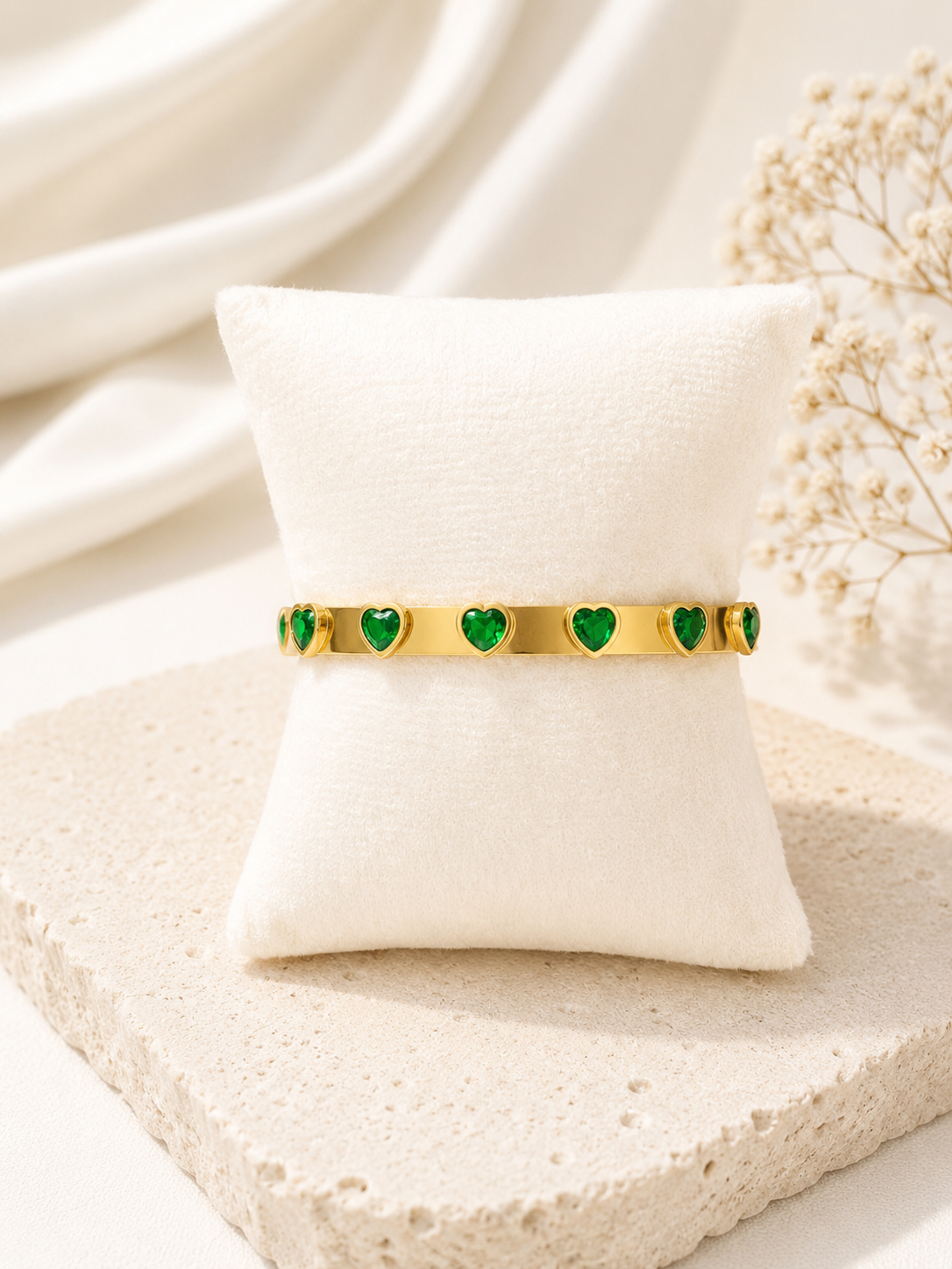 Emerald Heart Bangle