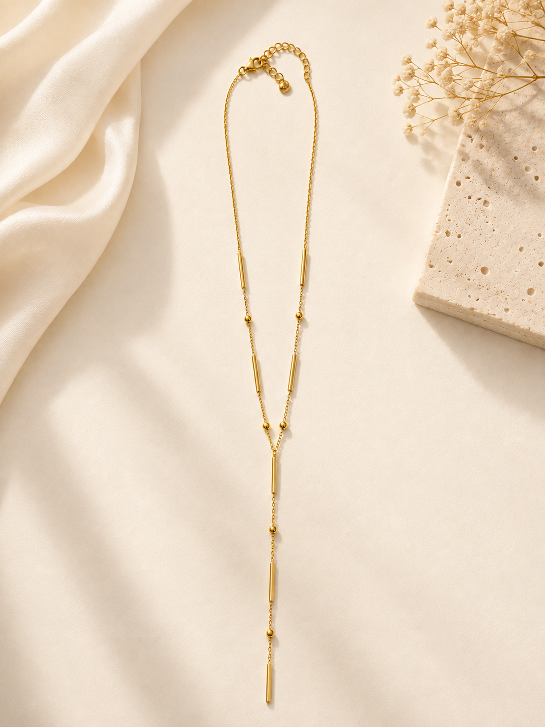 Linear Luxe Y Necklace