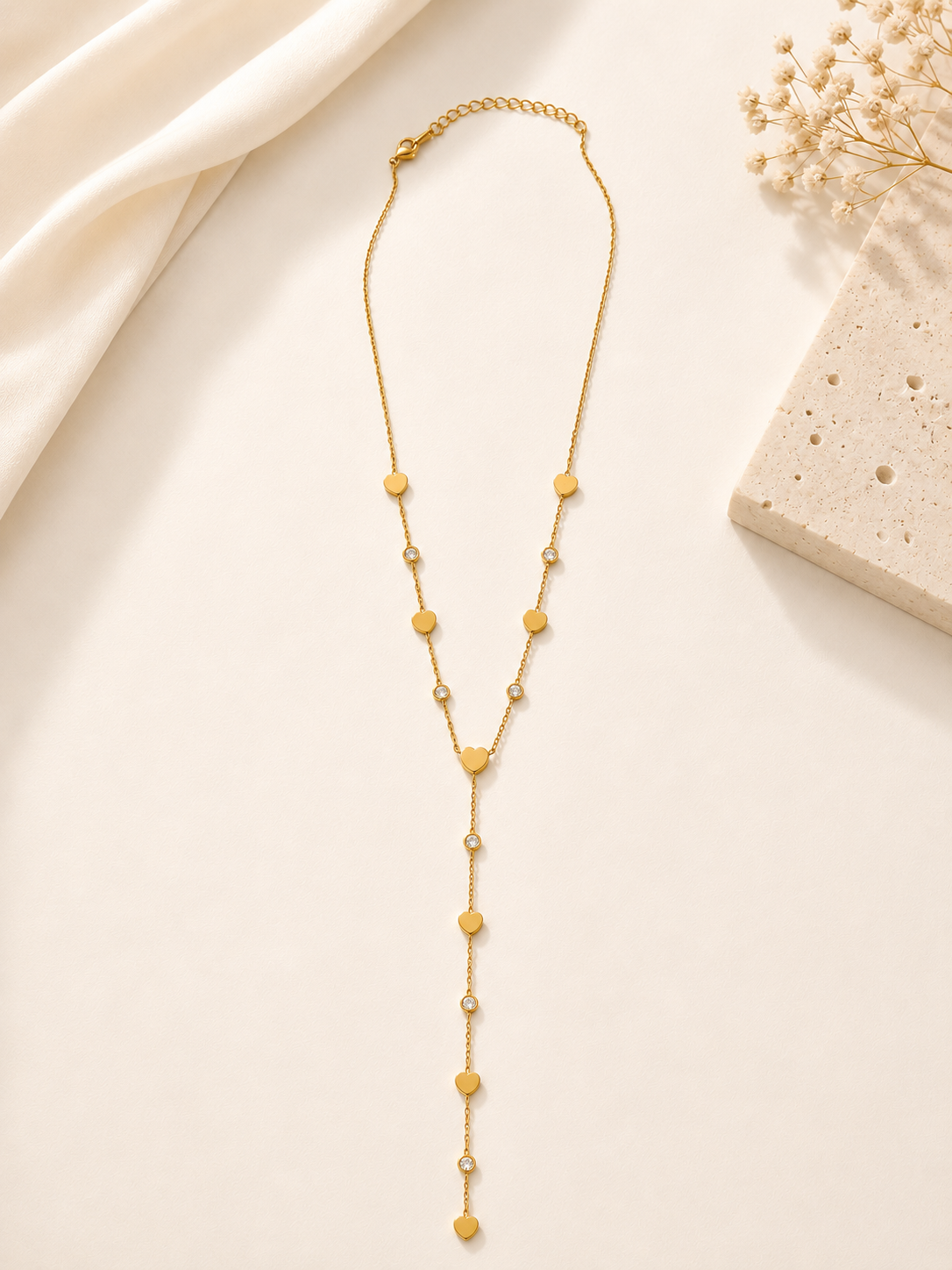 Heartline Y Necklace