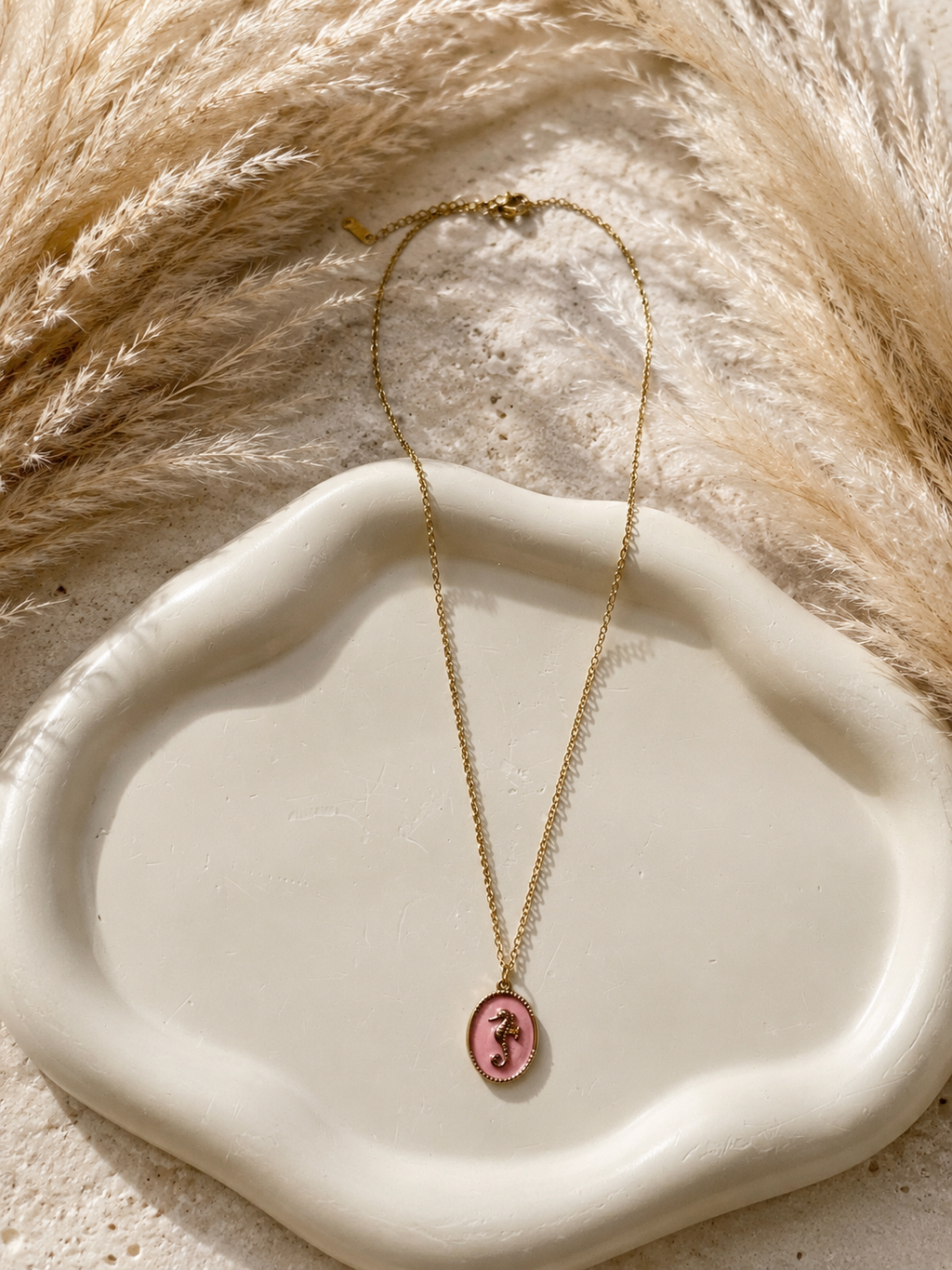 Rosé Seahorse Necklace
