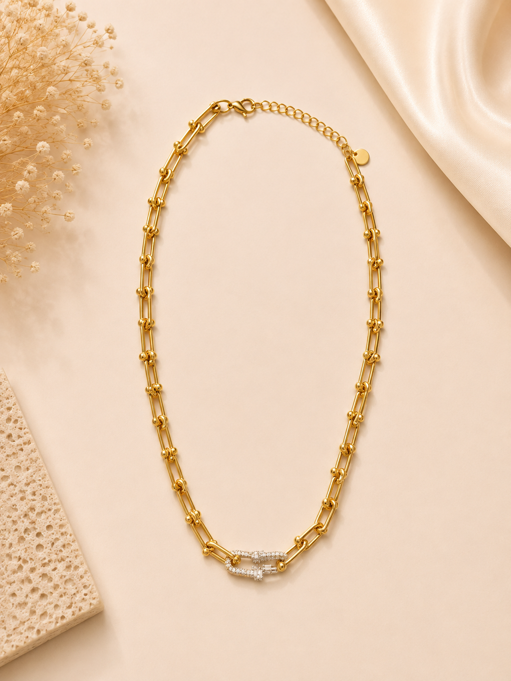 Luxe Link Crystal Necklace