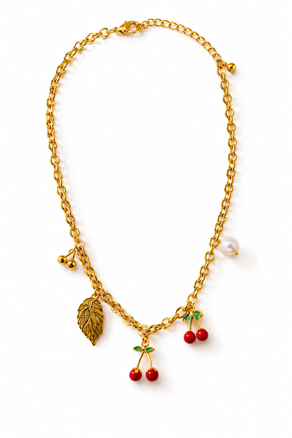 Cherry Charm Statement Necklace