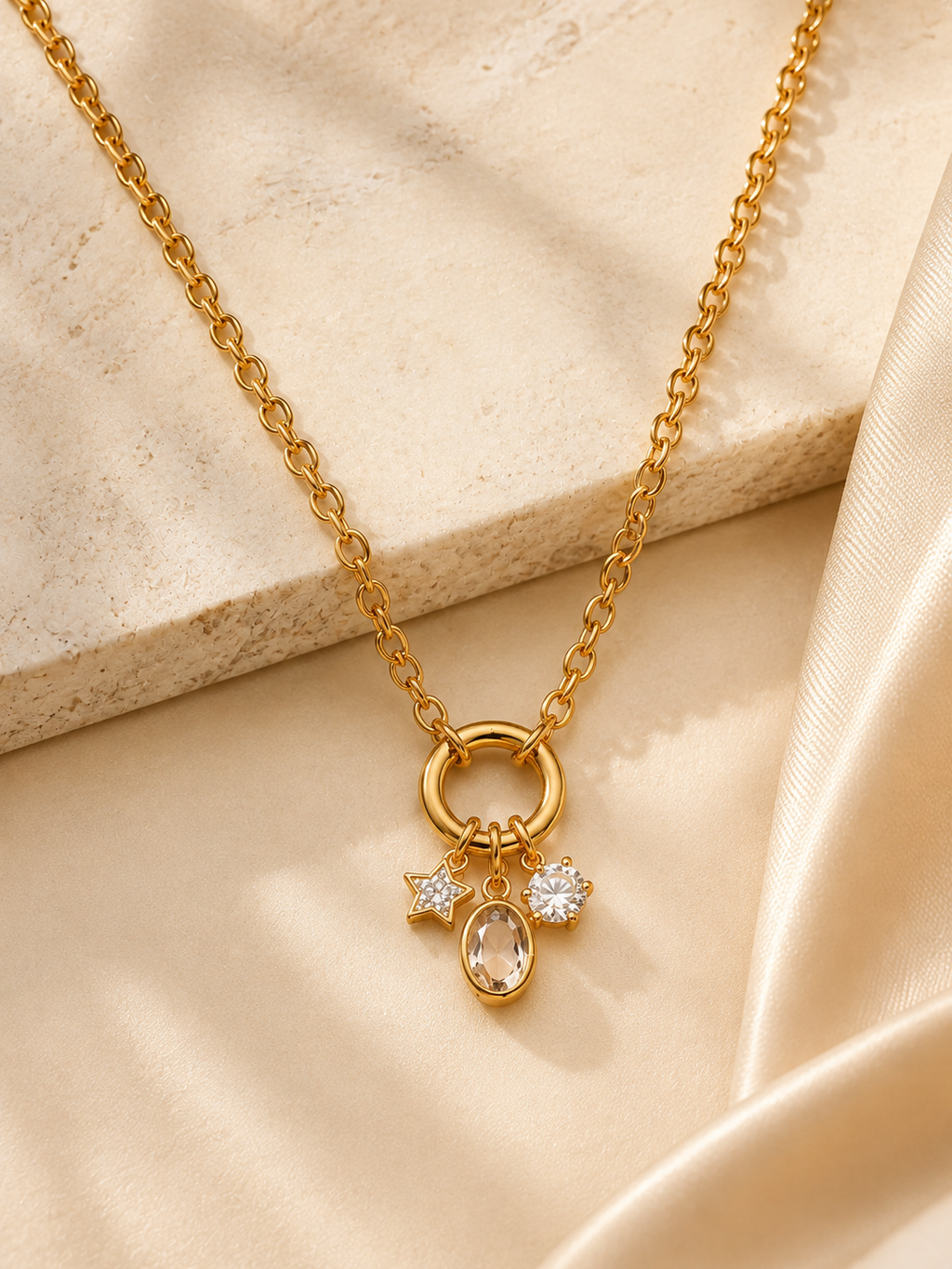 Radiance Trio Charm Necklace