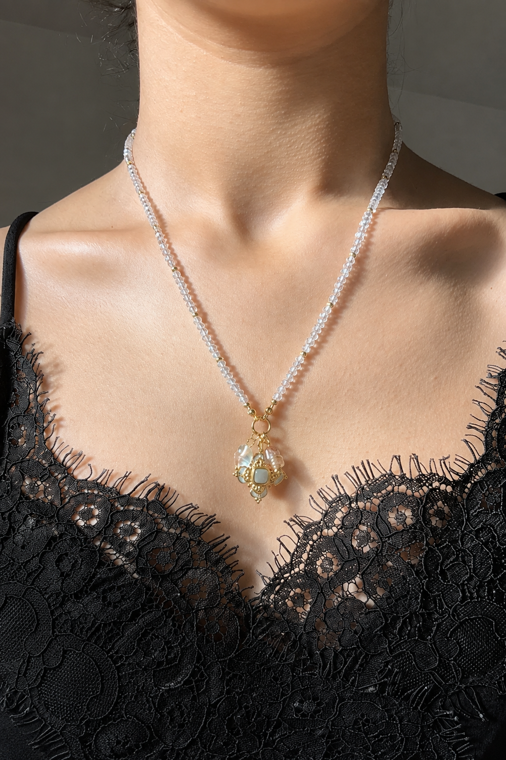 Celeste Crystal Charm Necklace