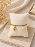 Love & Pearl Charm Bracelet