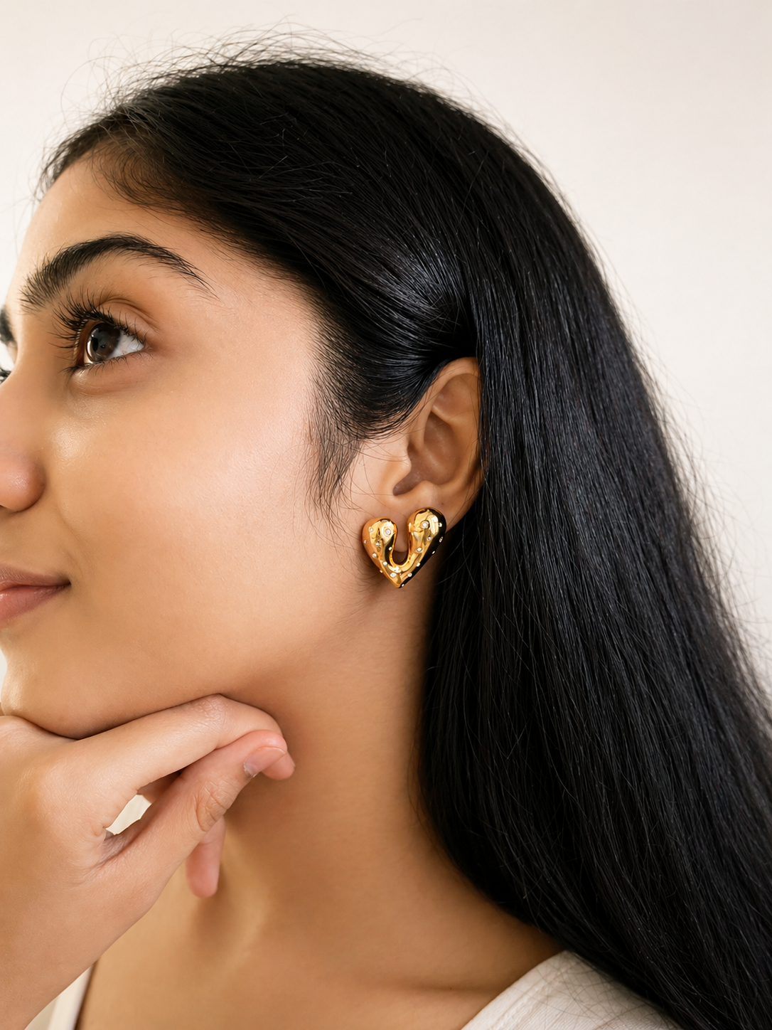 Celia Heart Studs